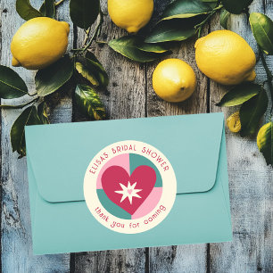 Sticker Rond Soirée au bord de mer Fête de mariage Modern chic 