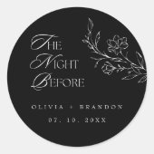 Sticker Rond Soirée Boho avant le dîner de répétition Mariage n (Devant)