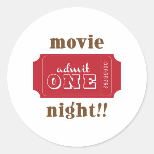 Sticker Rond Soirée cinéma