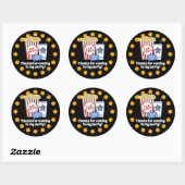 Sticker Rond Soirée cinéma fête d'anniversaire (Feuille)