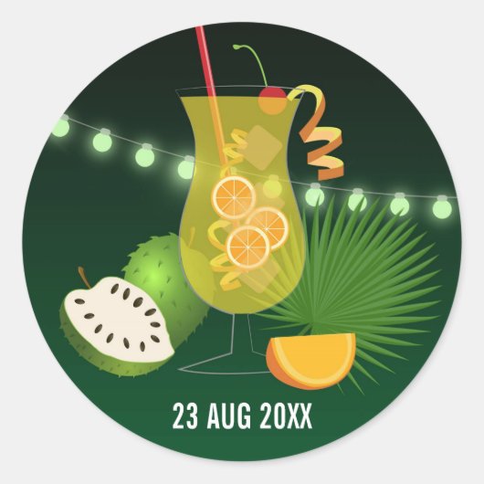 Sticker Rond Soirée Cocktail Club/Entreprise (Devant)