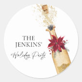 Sticker Rond Soirée Cocktail de Vacances (Devant)