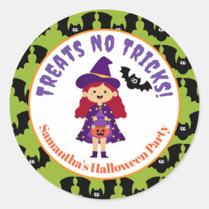 Sticker Rond Soirée Costume d'Halloween pour les petits