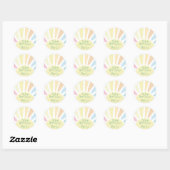 Sticker Rond Soirée d'anniversaire du dimanche (Feuille)