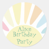 Sticker Rond Soirée d'anniversaire du dimanche (Devant)