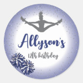 Sticker Rond Soirée d'anniversaire, n'importe quel âge Marine b (Devant)