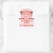 Sticker Rond Soirée de 40 ans vintage personnalisée (Sac)