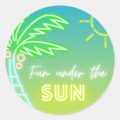 Sticker Rond Soirée de billard (Devant)