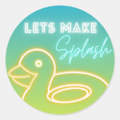 Sticker Rond Soirée de billard (Devant)