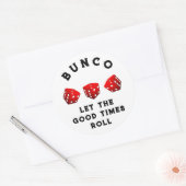 Sticker Rond Soirée de jeu de Bunco (Enveloppe)