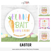 Sticker Rond Soirée de Pâques Super Cute Retro