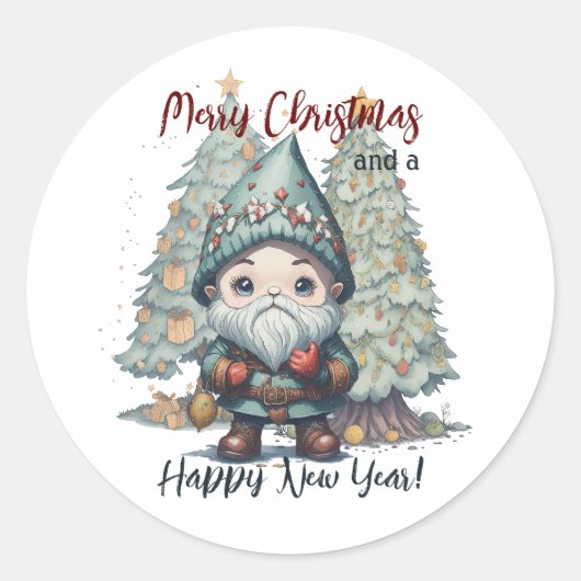 Sticker Rond Soirée des neiges 2 (Devant)