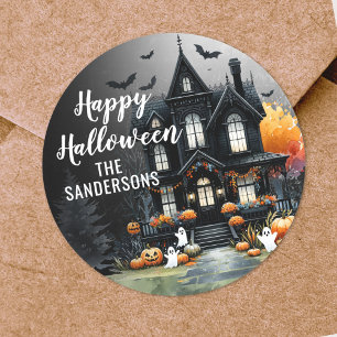 Sticker Rond Soirée d'Halloween joyeuse