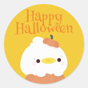 Sticker Rond Soirée d'Halloween simple et amusante