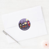 Sticker Rond Soirée éffrayante Halloween (Enveloppe)