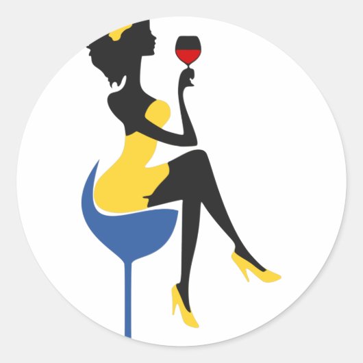 Sticker Rond Soirée entre filles (Devant)