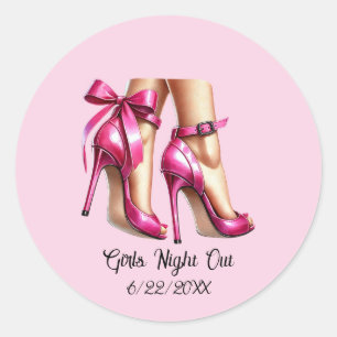 Sticker Rond Soirée entre filles enterrement de vie de jeune fi
