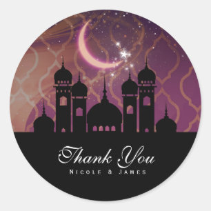 Sticker Rond Soirée marocaine moyen-orientale des Mille et une