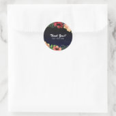 Sticker Rond Soirée moderne Floral Glow Chic Favoriser (Sac)