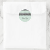 Sticker Rond Soirée Parties scintillant Minty Green & Silver (Sac)