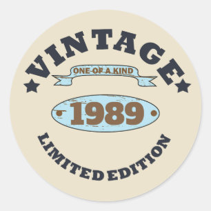 Sticker Rond Soirée personnalisée de trente vintages 30e annive