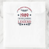 Sticker Rond Soirée personnalisée vintage de 35 ans (Sac)