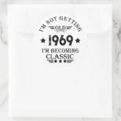 Sticker Rond Soirée personnalisée vintage de 55 ans (Sac)