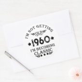 Sticker Rond Soirée personnalisée vintage de 65e anniversaire (Enveloppe)