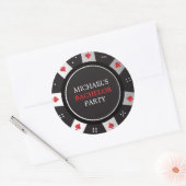 Sticker Rond Soirée Poker Enterrement de Vie de Garçon Casino d (Enveloppe)
