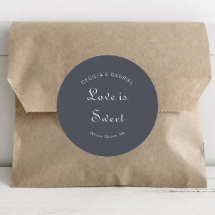 Sticker Rond Soirée simple Boho Mariage L'amour est doux