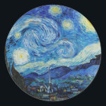 Sticker Rond Soirée Van Gogh Starry. Impressionnisme art vintag<br><div class="desc">Van Gogh "La nuit étoilée" autocollant.</div>