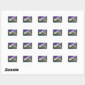 Sticker Rond Soirée violette (Feuille)
