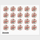 Sticker Rond Soirée zombie avec du sang (Feuille)