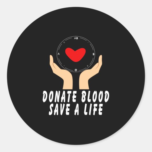 Sticker Rond Sois Cool Donne Du Sang (Devant)