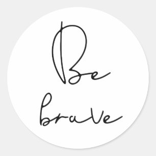 Sticker Rond Sois courageuse police noire