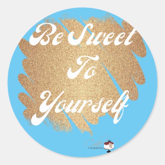 Sticker Rond Sois Douce Pour Toi-Même (Devant)