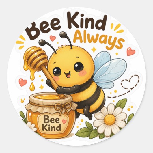 STICKER ROND SOIS GENTIL TOUJOURS (Devant)