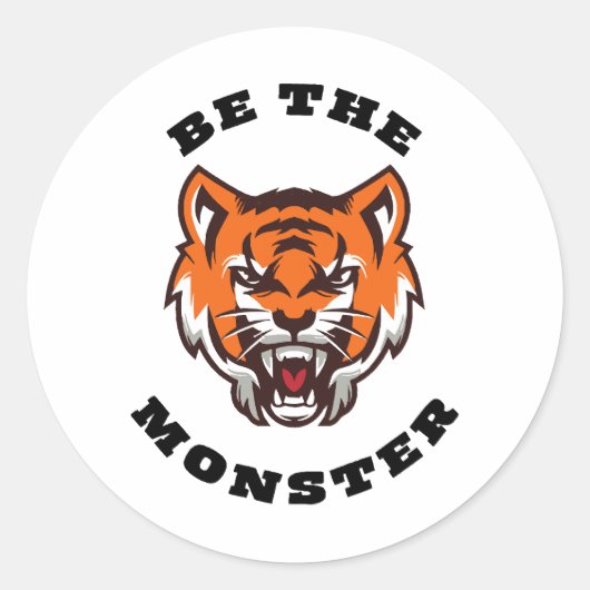 STICKER ROND SOIS LE MONSTRE (Devant)