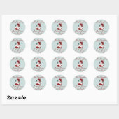 Sticker Rond Sois méchant Père Noël (Feuille)