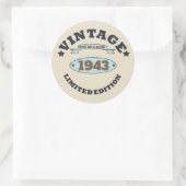 Sticker Rond Soixante-dix vintage 90e anniversaire personnalisé (Sac)