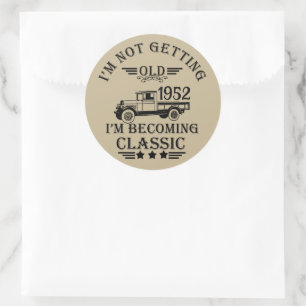 Sticker Rond Soixante-dix vintages 70e anniversaire personnalis