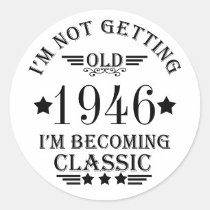 Sticker Rond Soixante-dix vintages fête du 80e anniversaire