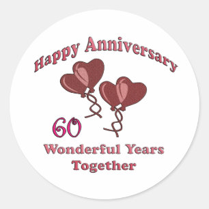 Sticker Rond soixantième. Anniversaire