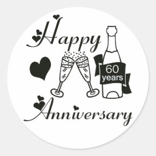 Sticker Rond soixantième. Anniversaire