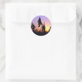 Sticker Rond Soja au coucher du soleil (Sac)