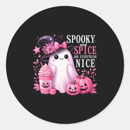 Sticker Rond Soky And Sce And Everything Nice Halloween Nk  (Devant)