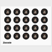 Sticker Rond Soky Biscuits Club Chat, Cuisson Halloween (Feuille)