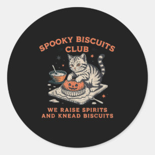 Sticker Rond Soky Biscuits Club Chat, Cuisson Halloween