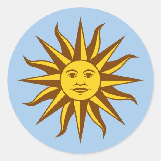 Sticker Rond Sol de Mayo - URUGUAY (Devant)