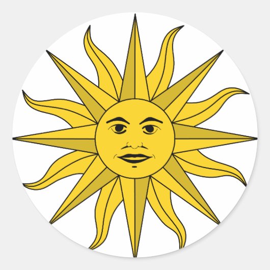 Sticker Rond sol Uruguay (Devant)